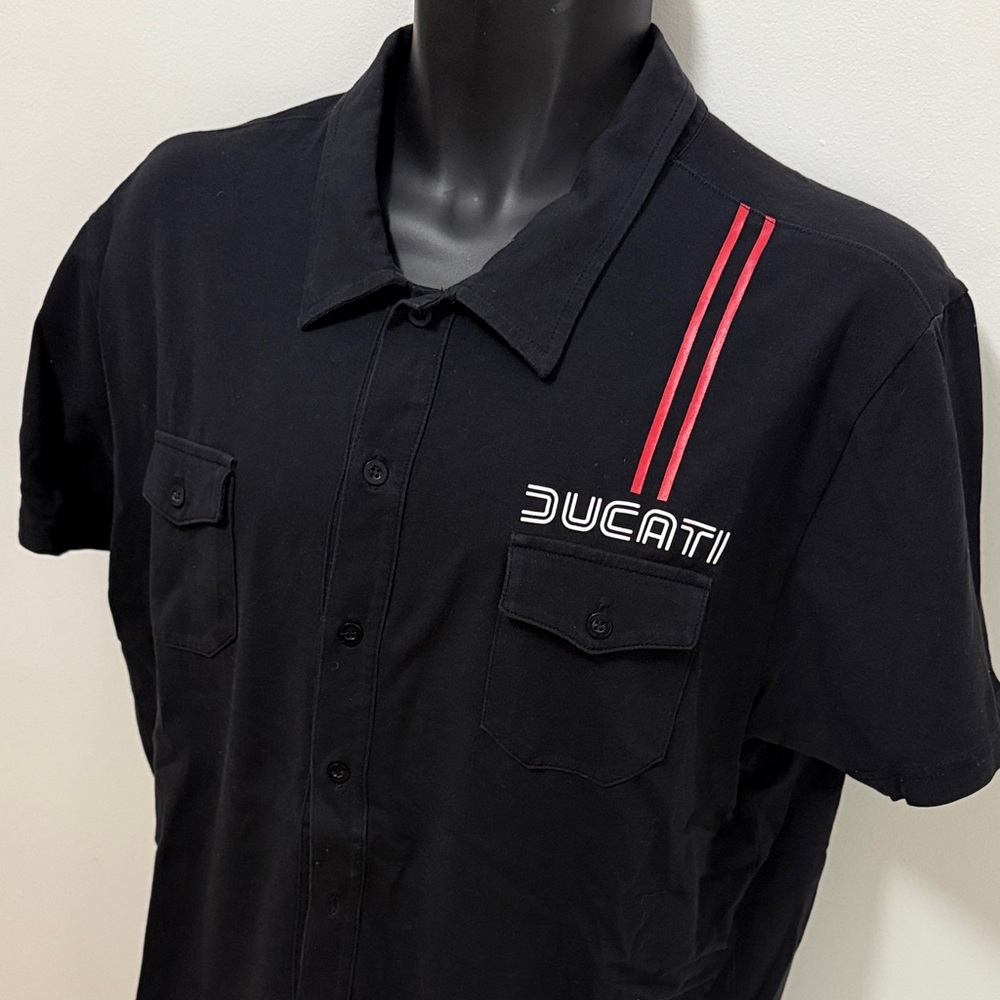 Ducati Black Men's Casual Button Down Shirt
